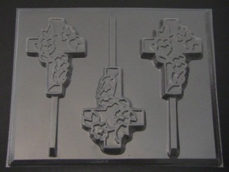 2000 Fancy Cross Chocolate or Hard Candy Lollipop Mold